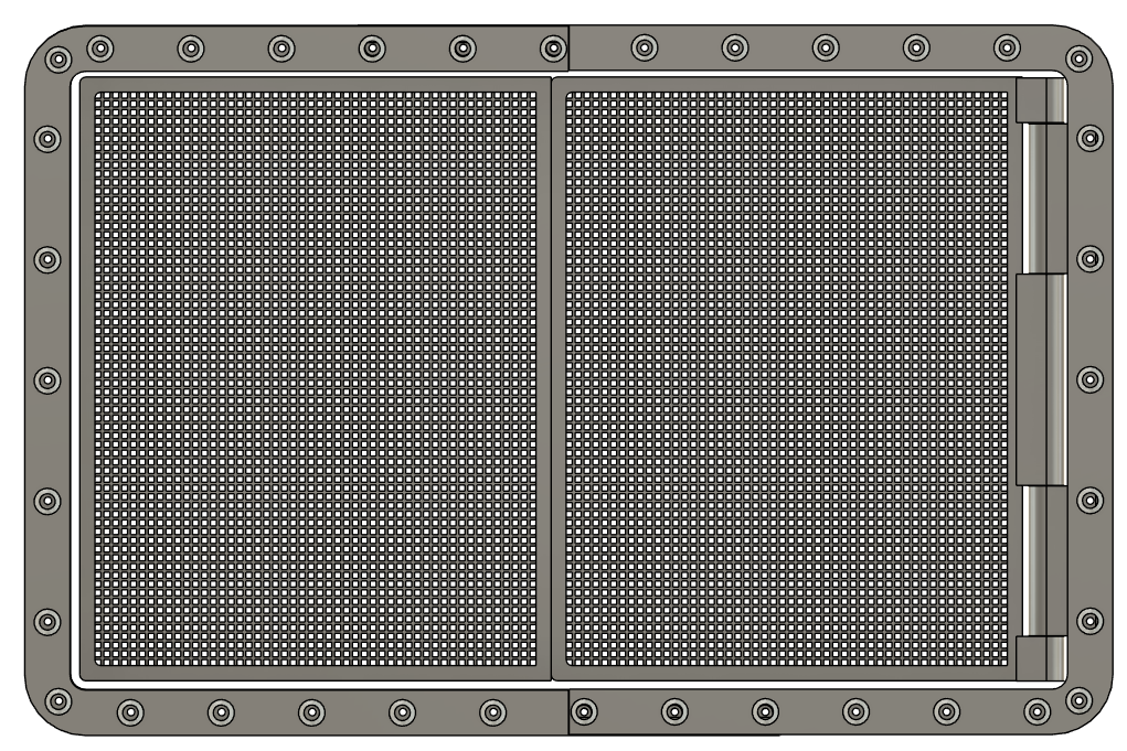 Větrací mřížka s montážními otvory